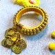 Golden Beads Golden Color Kangan Bhabhi Rakhi