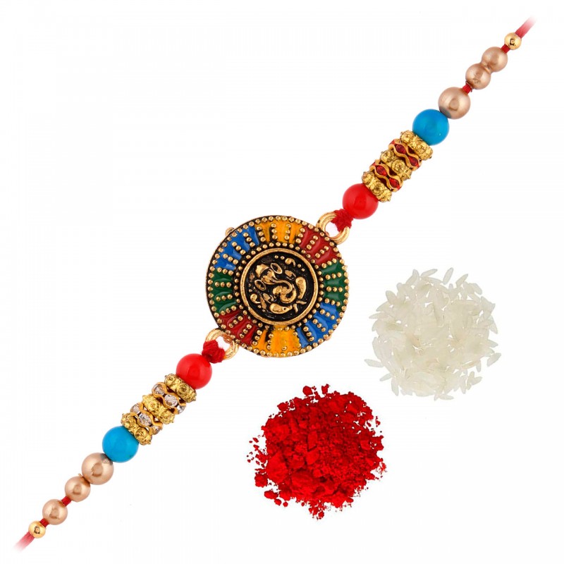 Bhai Rakhi Ganesh Beads for brother